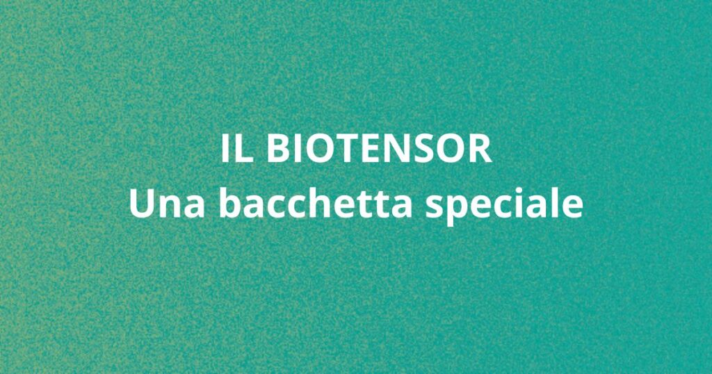 Copertina dell'articolo sul biotensor con il titolo "Il Biotensor: una bacchetta speciale", dedicato al suo utilizzo nelle discipline olistiche e nella radioestesia.